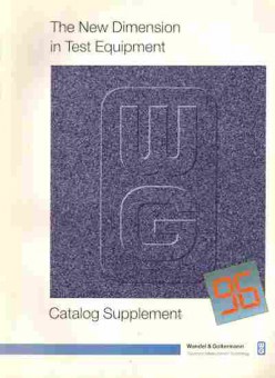 Каталог Wandel & Goltermann Electronic Measurement technology, 54-748, Баград.рф